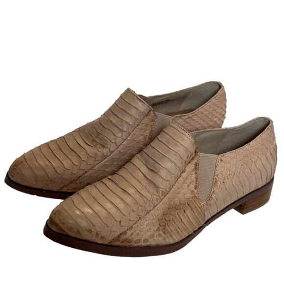 Python Loafers in Blush Leather Point Toe Shoes US 5 - Picture 1 of 11